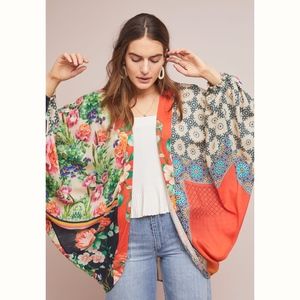 Anthropologie Dylan Floral Cocoon Kimono